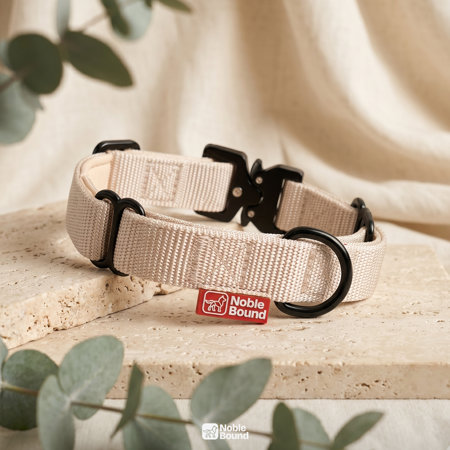 Precision Lead Collar - Beige